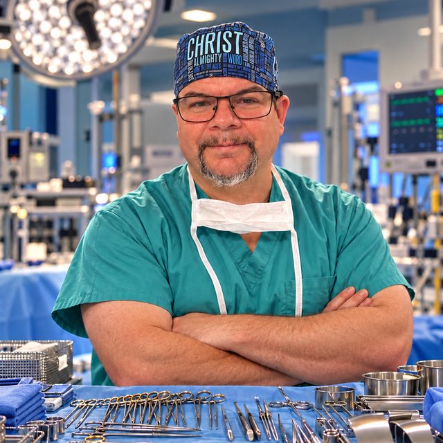 Mario, the OR Veteran, in the operating room